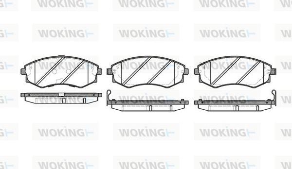 Woking P2183.42 - Тормозные колодки, дисковые, комплект autosila-amz.com