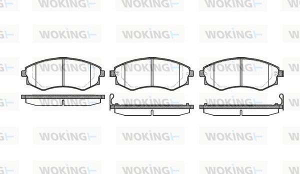 Woking P2183.12 - Тормозные колодки, дисковые, комплект autosila-amz.com