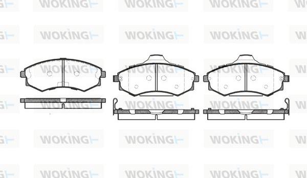Woking P2183.82 - Тормозные колодки, дисковые, комплект autosila-amz.com