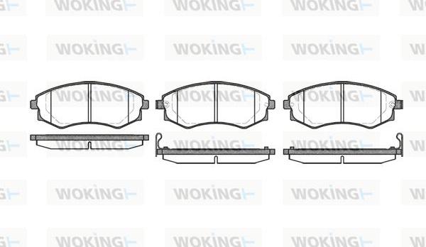 Woking P2183.22 - Тормозные колодки, дисковые, комплект autosila-amz.com