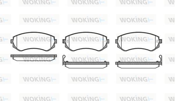 Woking P2173.12 - Тормозные колодки, дисковые, комплект autosila-amz.com