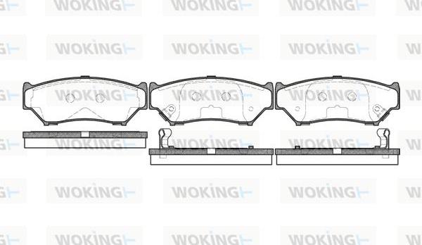 Woking P2893.12 - Тормозные колодки, дисковые, комплект autosila-amz.com