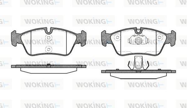 Woking P2843.40 - Тормозные колодки, дисковые, комплект autosila-amz.com