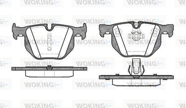 Woking P2813.60 - Тормозные колодки, дисковые, комплект autosila-amz.com