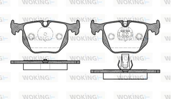 Woking P2813.20 - Тормозные колодки, дисковые, комплект autosila-amz.com