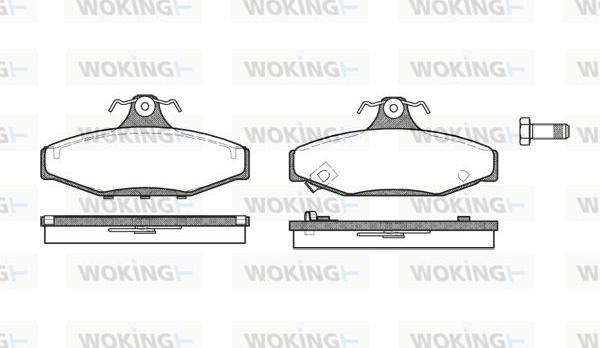 Woking P2353.02 - Тормозные колодки, дисковые, комплект autosila-amz.com