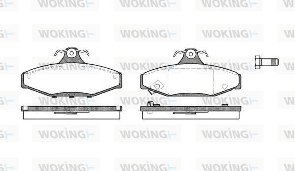 Woking P2353.12 - Тормозные колодки, дисковые, комплект autosila-amz.com
