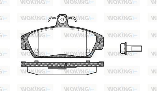 Woking P2363.00 - Тормозные колодки, дисковые, комплект autosila-amz.com