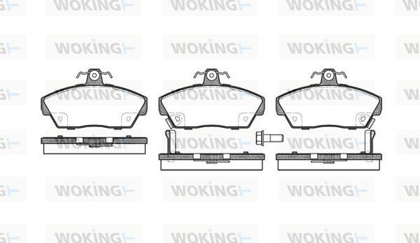 Woking P2303.02 - Тормозные колодки, дисковые, комплект autosila-amz.com