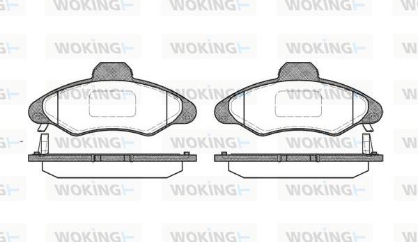 Woking P2313.04 - Тормозные колодки, дисковые, комплект autosila-amz.com