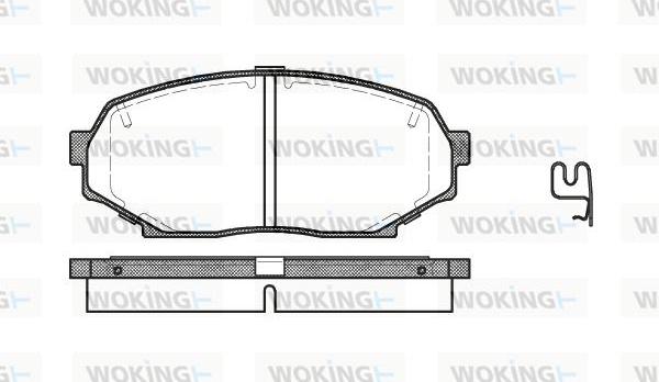 Woking P2383.12 - Тормозные колодки, дисковые, комплект autosila-amz.com