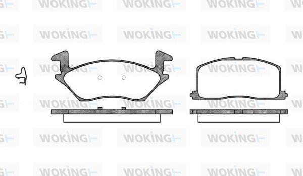 Woking P2323.02 - Тормозные колодки, дисковые, комплект autosila-amz.com