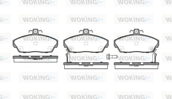 Woking P2373.02 - Тормозные колодки, дисковые, комплект autosila-amz.com