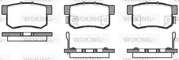 Woking P2253.52 - Тормозные колодки, дисковые, комплект autosila-amz.com