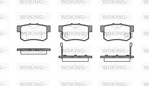 Woking P2253.02 - Тормозные колодки, дисковые, комплект autosila-amz.com