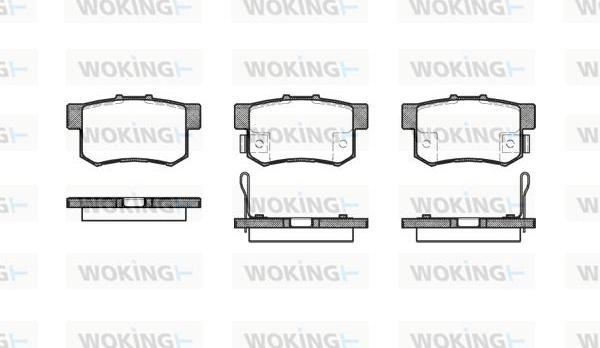 Woking P2253.12 - Тормозные колодки, дисковые, комплект autosila-amz.com