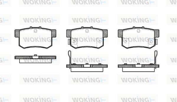 Woking P2253.22 - Тормозные колодки, дисковые, комплект autosila-amz.com