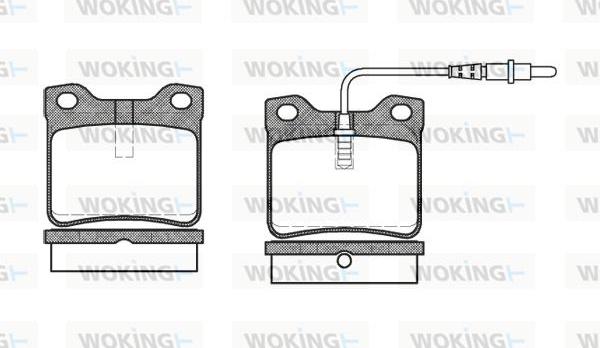 Woking P2213.02 - Тормозные колодки, дисковые, комплект autosila-amz.com