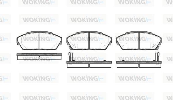 Woking P2233.02 - Тормозные колодки, дисковые, комплект autosila-amz.com