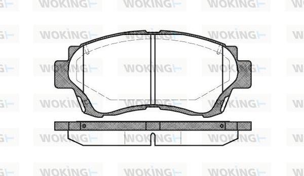 Woking P2703.00 - Тормозные колодки, дисковые, комплект autosila-amz.com