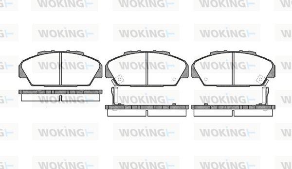 Woking P2713.02 - Тормозные колодки, дисковые, комплект autosila-amz.com