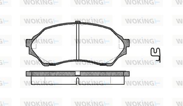 Woking P7993.00 - Тормозные колодки, дисковые, комплект autosila-amz.com