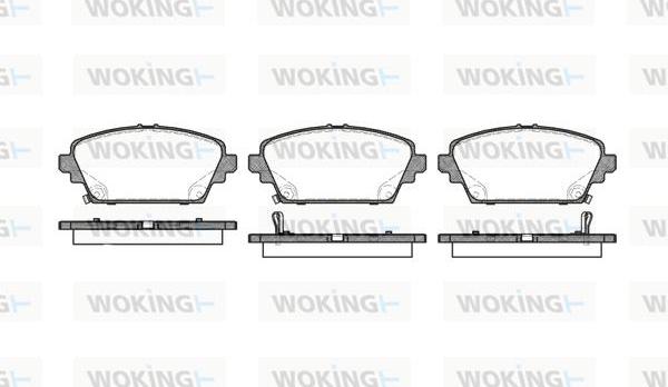 Woking P7943.02 - Тормозные колодки, дисковые, комплект autosila-amz.com