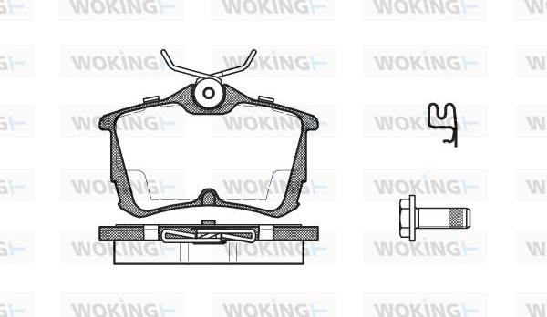 Woking P7953.02 - Тормозные колодки, дисковые, комплект autosila-amz.com