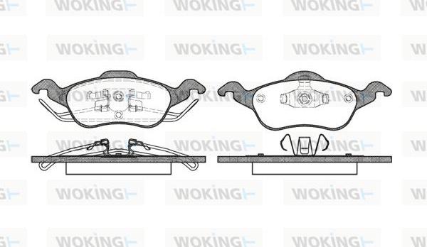 Woking P7913.00 - Тормозные колодки, дисковые, комплект autosila-amz.com