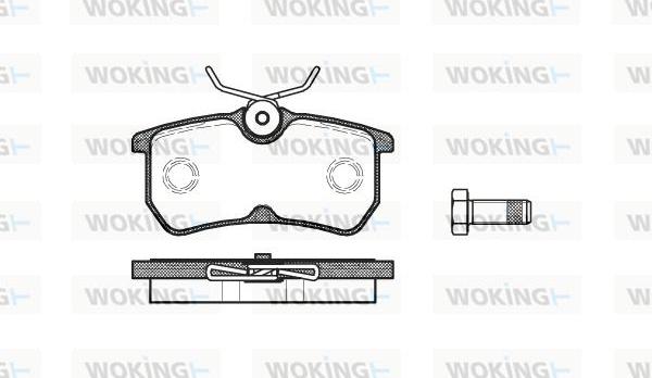 Woking P7933.00 - Тормозные колодки, дисковые, комплект autosila-amz.com