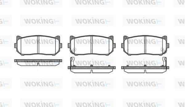 Woking P7493.02 - Тормозные колодки, дисковые, комплект autosila-amz.com