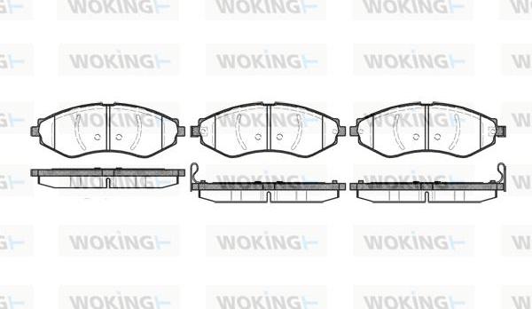 Woking P7453.22 - Тормозные колодки, дисковые, комплект autosila-amz.com