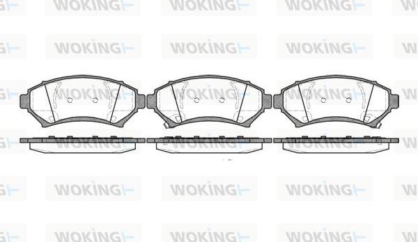 Woking P7413.02 - Тормозные колодки, дисковые, комплект autosila-amz.com