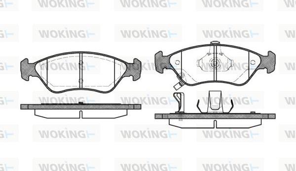 Woking P7483.02 - Тормозные колодки, дисковые, комплект autosila-amz.com