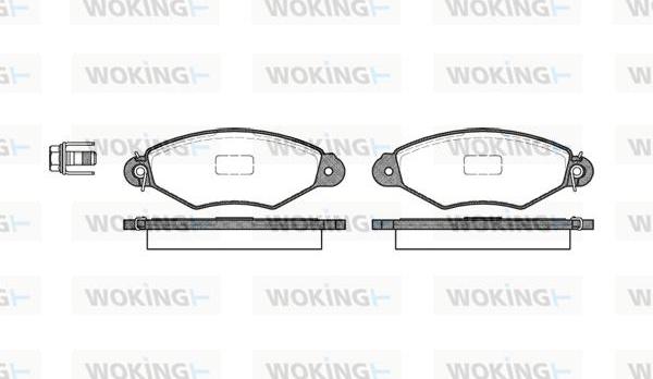 Woking P7433.00 - Тормозные колодки, дисковые, комплект autosila-amz.com