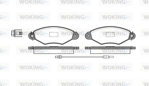 Woking P7433.01 - Тормозные колодки, дисковые, комплект autosila-amz.com