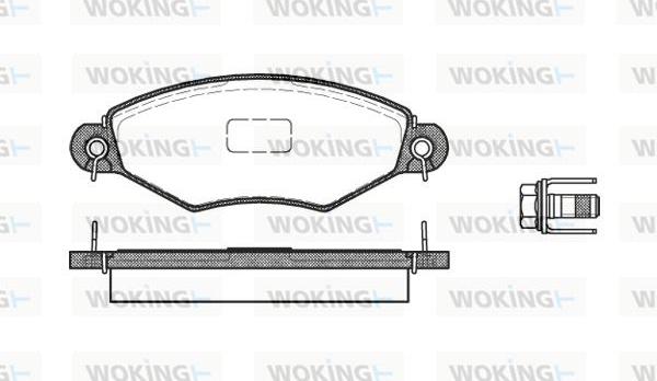 Woking P7433.10 - Тормозные колодки, дисковые, комплект autosila-amz.com
