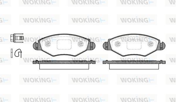 Woking P7433.20 - Тормозные колодки, дисковые, комплект autosila-amz.com