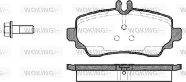 Woking P7503.00 - Тормозные колодки, дисковые, комплект autosila-amz.com