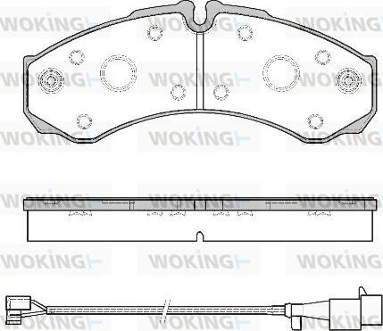 Woking P7513.52 - Тормозные колодки, дисковые, комплект autosila-amz.com