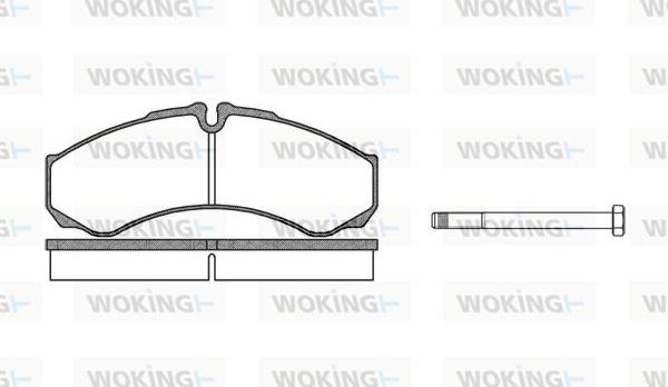 Woking P7513.00 - Тормозные колодки, дисковые, комплект autosila-amz.com