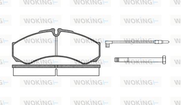 Woking P7513.02 - Тормозные колодки, дисковые, комплект autosila-amz.com