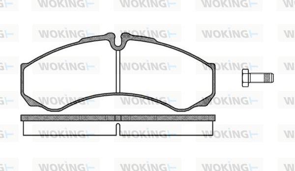 Woking P7513.10 - Тормозные колодки, дисковые, комплект autosila-amz.com