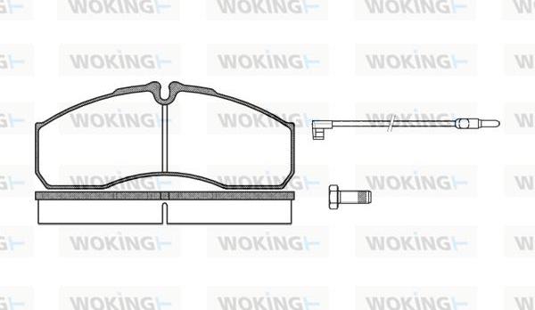 Woking P7513.12 - Тормозные колодки, дисковые, комплект autosila-amz.com