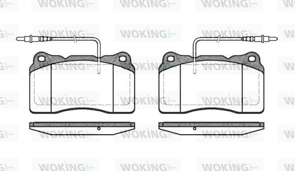 Woking P7663.14 - Тормозные колодки, дисковые, комплект autosila-amz.com