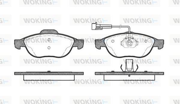 Woking P7603.02 - Тормозные колодки, дисковые, комплект autosila-amz.com