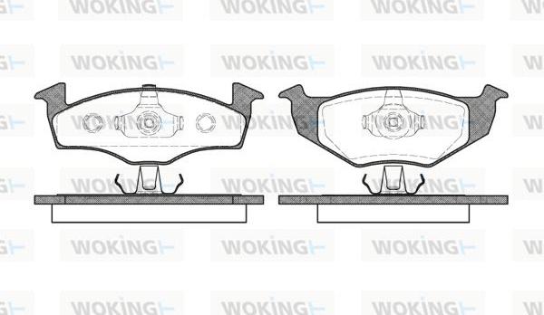 Woking P7093.10 - Тормозные колодки, дисковые, комплект autosila-amz.com