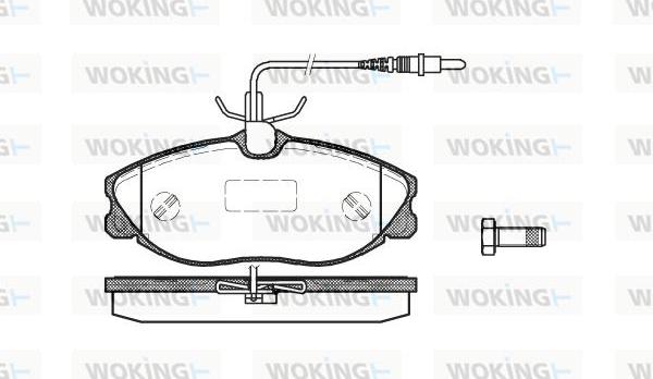 Woking P7043.04 - Тормозные колодки, дисковые, комплект autosila-amz.com