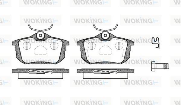 Woking P7053.02 - Тормозные колодки, дисковые, комплект autosila-amz.com