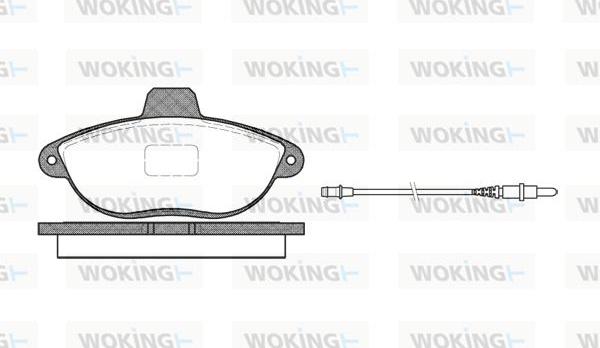 Woking P7023.02 - Тормозные колодки, дисковые, комплект autosila-amz.com